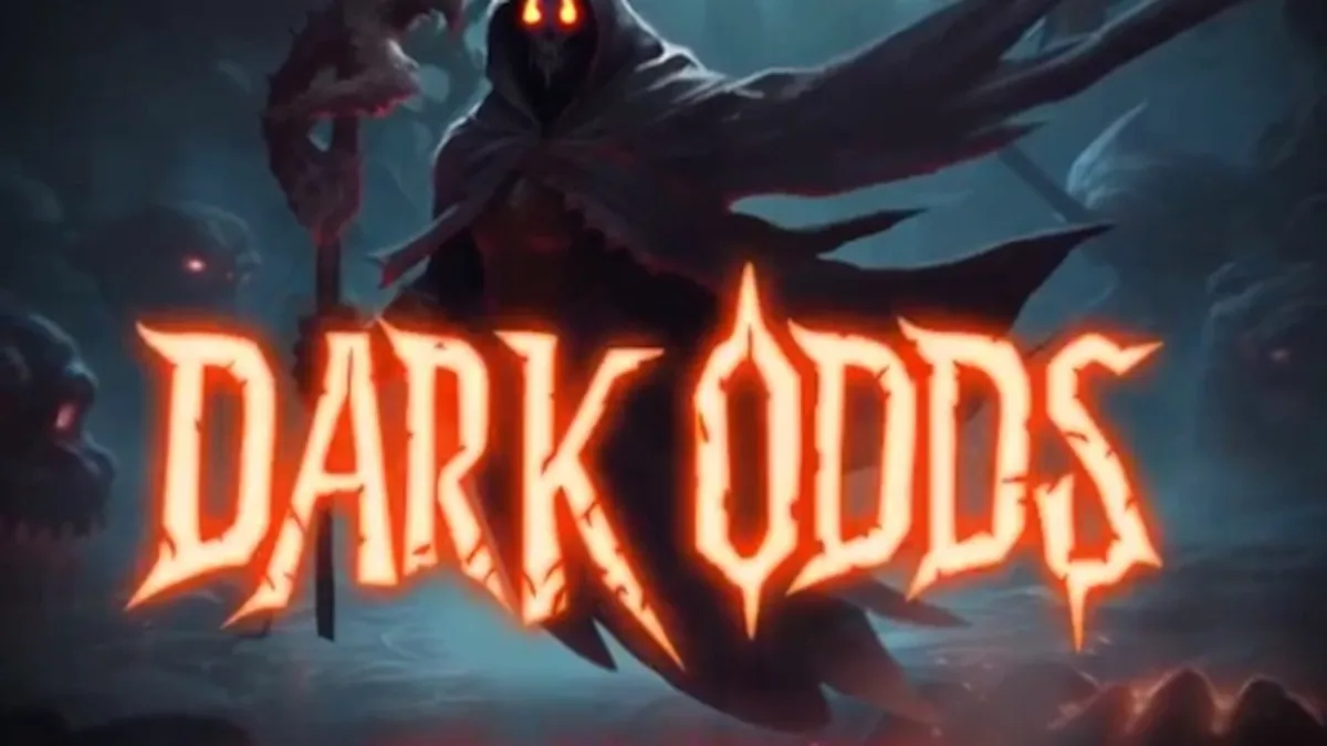 Tampilan visual slot Dark Odds dengan tema horor Halloween